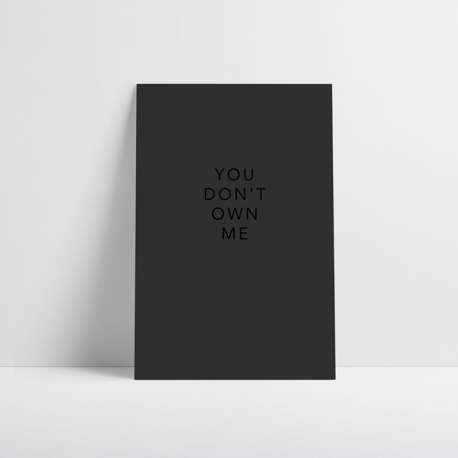 You don't own me - typography Design Art Poster Wall Art Prints Interior Decoration