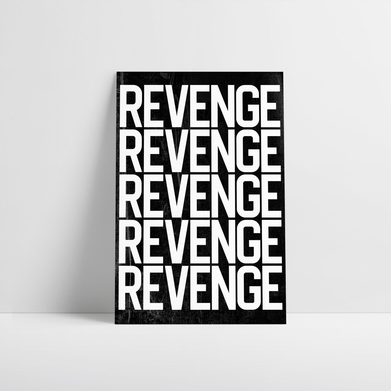 Revenge IV - typography Design Art Poster Wall Art Prints Interior Decoration
