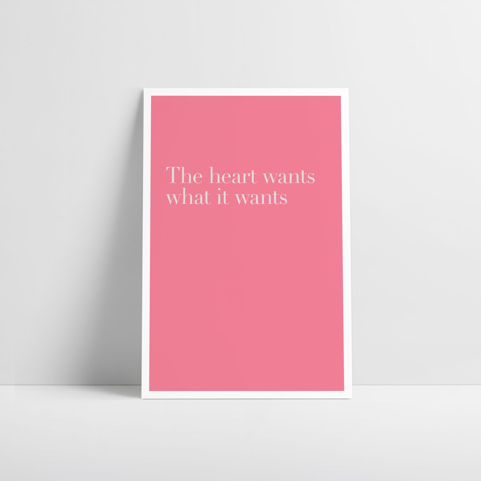 THE HEART - typography Design Art Poster Wall Art Prints Interior Decoration